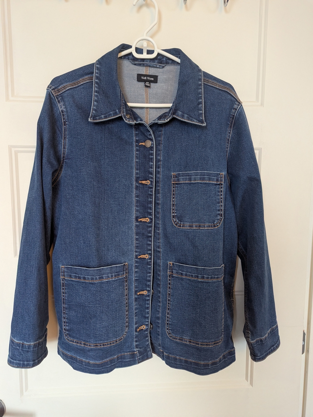 Well Worn Dark Blue Denim